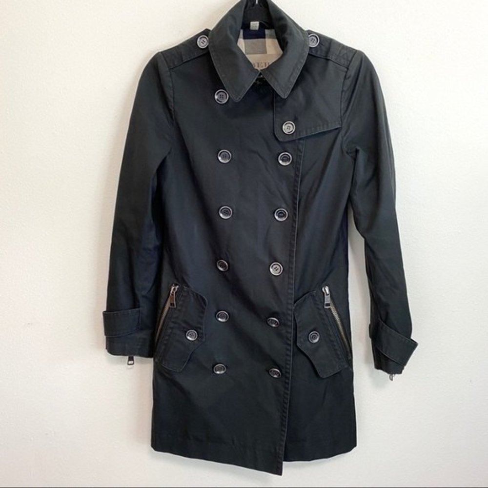 Burberry Black Double-Breasted Trench Coat